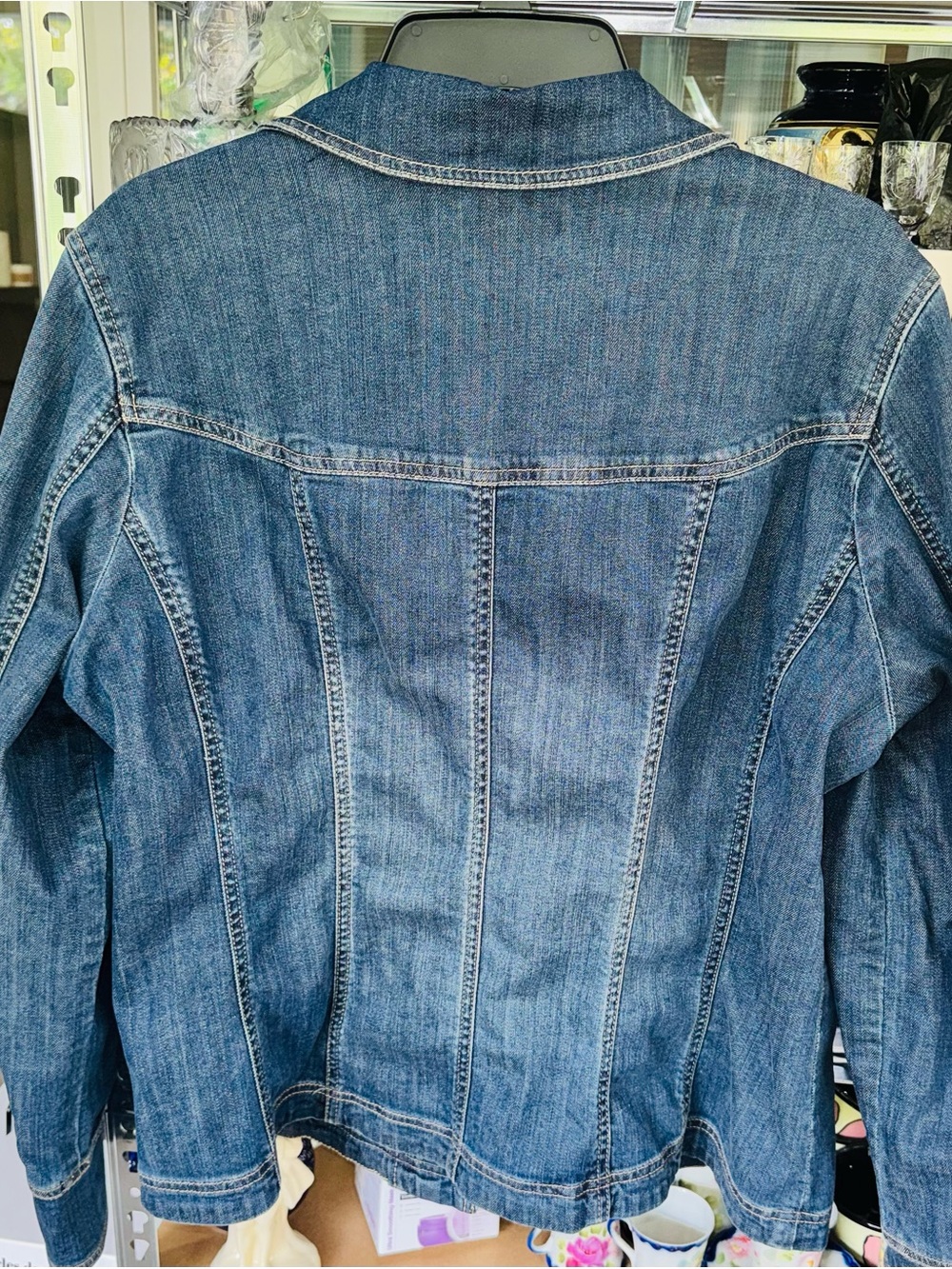 ColdWater Creek Classic Women's Denim Jacket - Blue - Picture 3 of 3